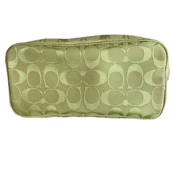 Coach lime green signature jacquard canvas & leather mini bag - Picture 7 of 8